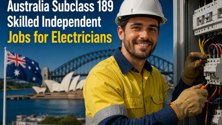 Australia Subclass 189 Skilled Independent Jobs for Electricians