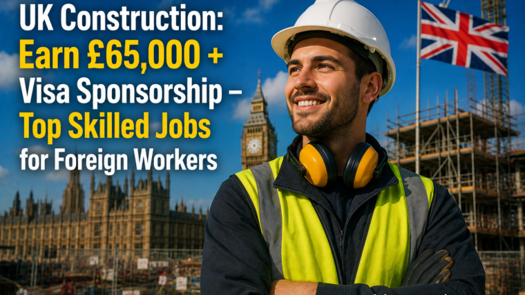 UK Construction: Earn £65,000 + Visa Sponsorship – Top Skilled Jobs for Foreign Workers